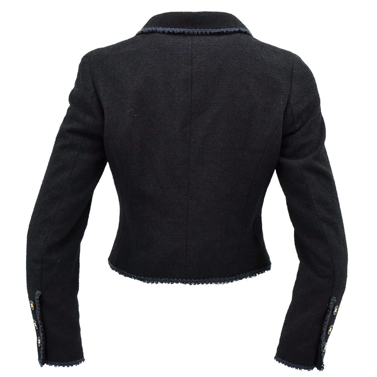 Chanel Single Breasted Jacket Black 97P #40