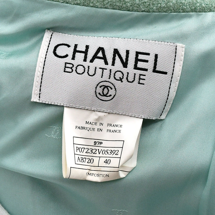 Chanel Single Breasted Jacket Light Blue 97P #40
