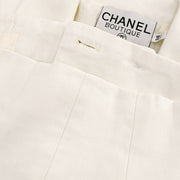 Chanel Double Breasted Jacket White #38