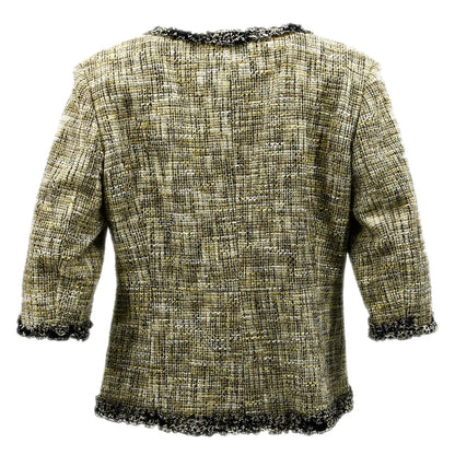 Chanel Collarless Jacket Beige 03P #48