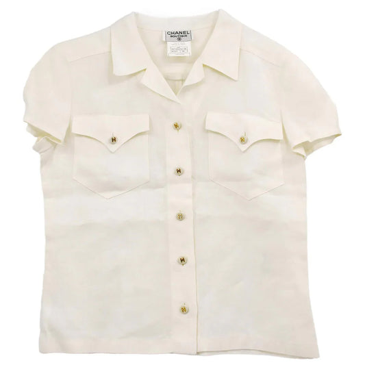 Chanel Shirt White 97P #38