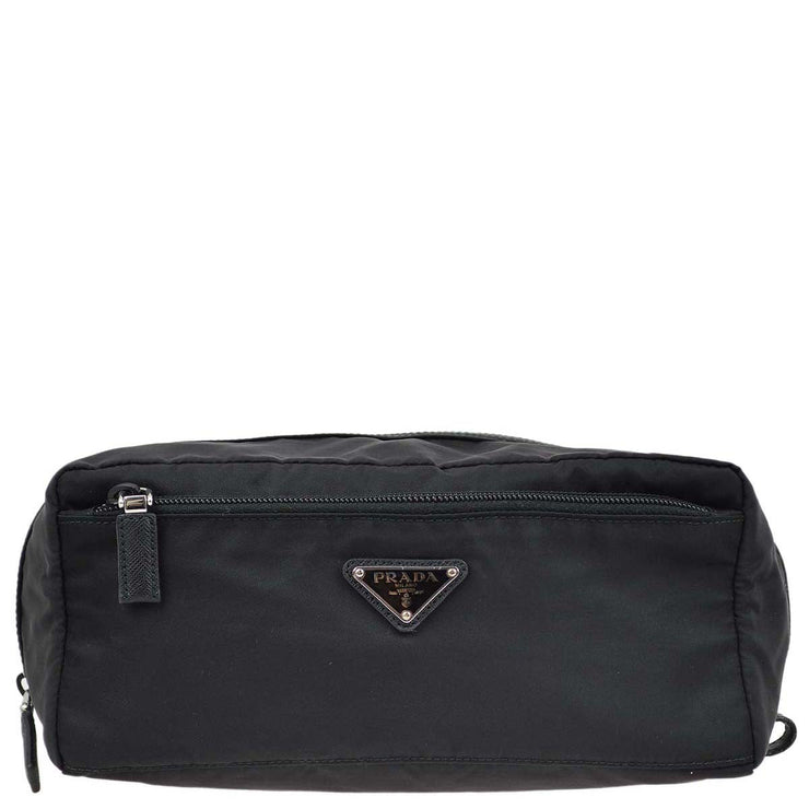 Prada Black Nylon Clutch Bag