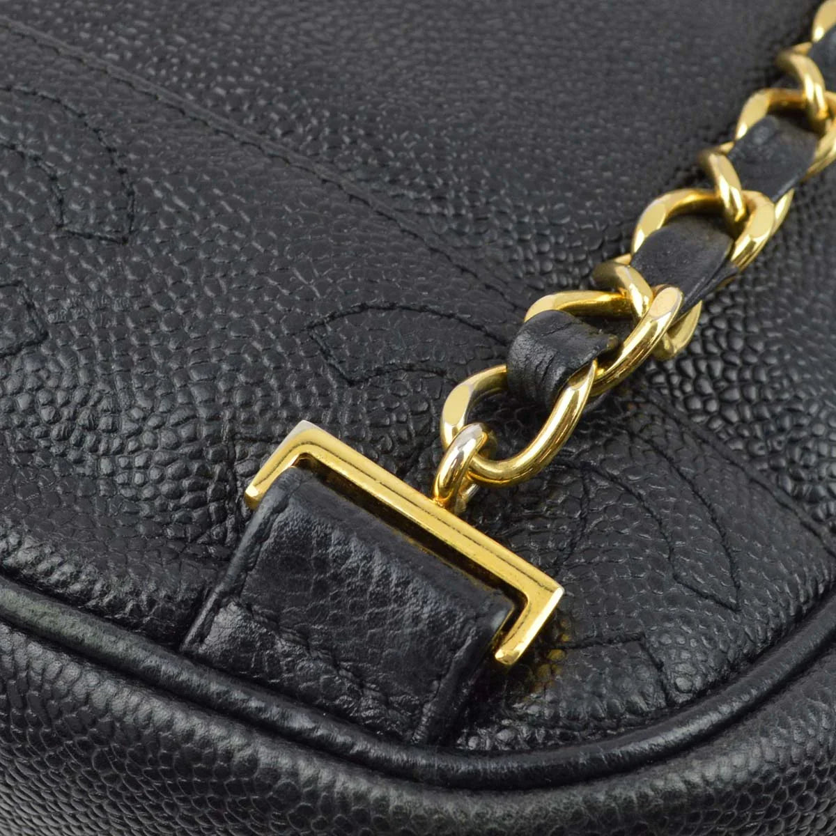 【CHANEL】vintage Chanel 1996-1997 Black Caviar★CC チェーン Chanel 1996-1997 Black Caviar WOC Chain Shoulder Wallet Bag