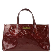 Louis Vuitton 2010 Red Monogram Vernis Wilshire PM Tote Bag M91644