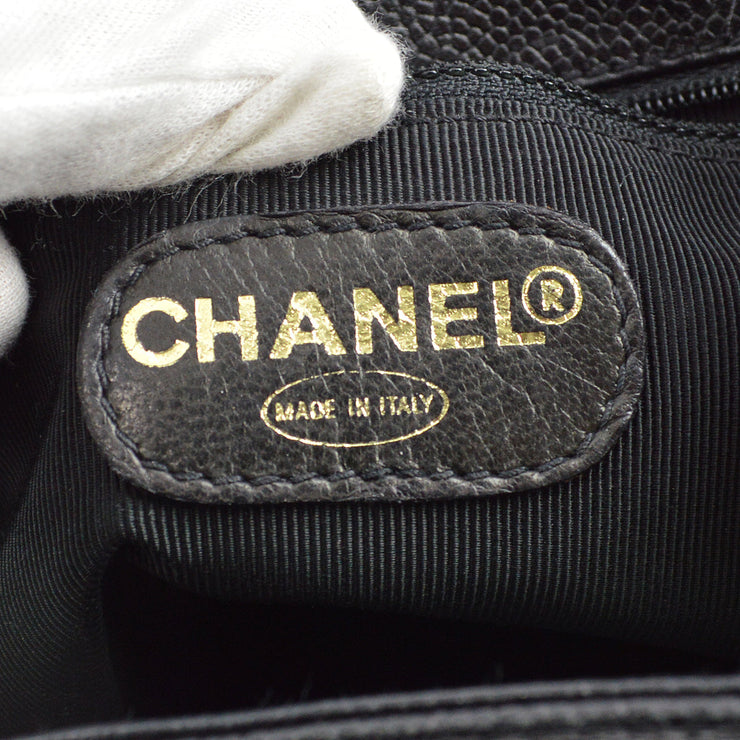 Chanel Black Caviar Triple CC Backpack