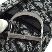 Christian Dior 2002 Black Trotter Saddle Handbag