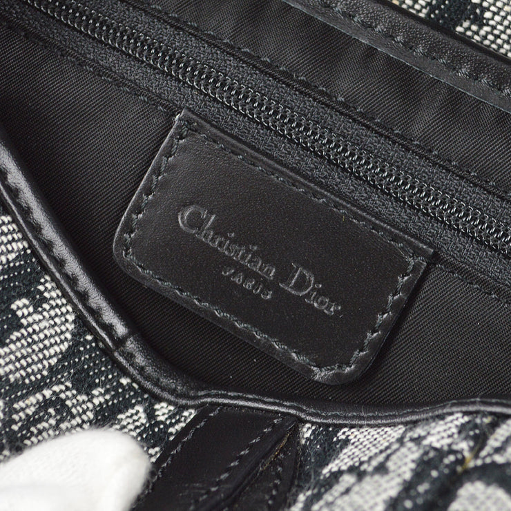 Christian Dior 2002 Black Trotter Saddle Handbag