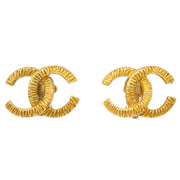 Chanel CC Earrings Clip-On Gold 93P