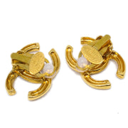 Chanel CC Earrings Clip-On Gold 93P