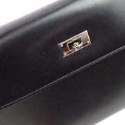 Hermes 2009 Black Box Calf Kelly 32 Sellier 2way Shoulder Handbag