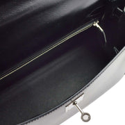 Hermes 2009 Black Box Calf Kelly 32 Sellier 2way Shoulder Handbag