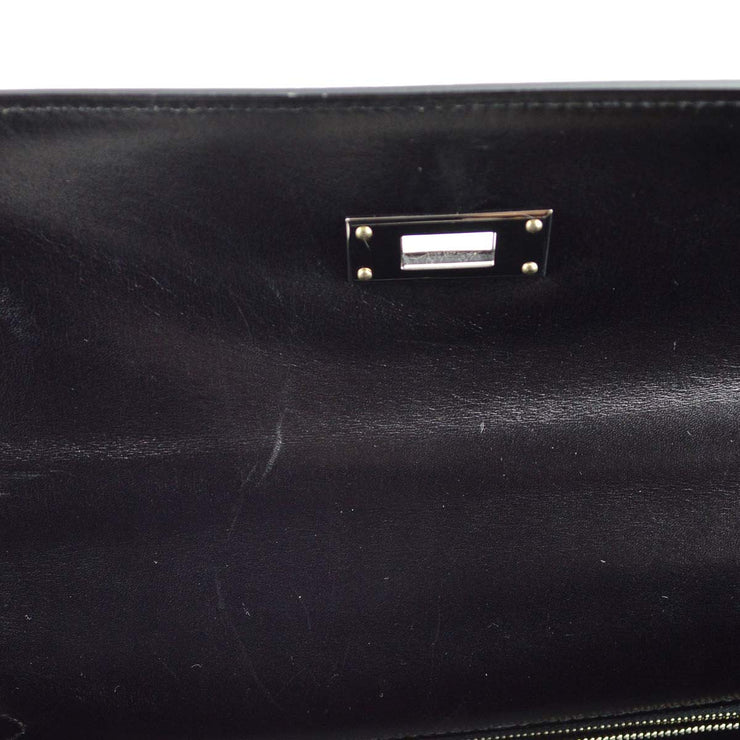 Hermes 2009 Black Box Calf Kelly 32 Sellier 2way Shoulder Handbag