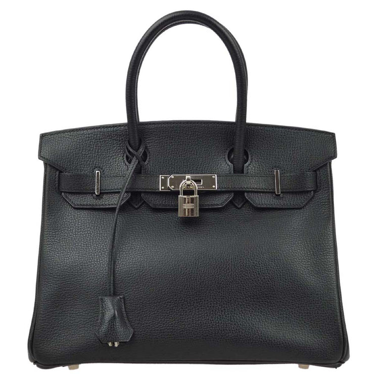 Hermes 2006 Black Vache Liegee Birkin 30 Handbag