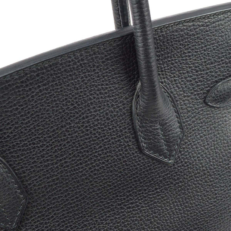 Hermes 2006 Black Vache Liegee Birkin 30 Handbag