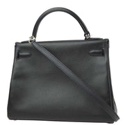 Hermes 2005 Black Epsom Kelly 32 Retourne 2way Shoulder Handbag