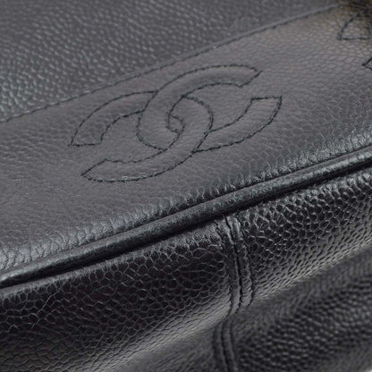 Chanel 1996-1997 Black Caviar Triple CC Backpack
