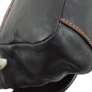 Chanel Black Lambskin Wild Stitch Chain Shoulder Bag