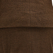 Chanel Setup Suit Jacket Skirt Brown #36