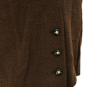 Chanel Setup Suit Jacket Skirt Brown #36