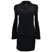 Chanel Setup Suit Jacket Skirt Black 97A #38