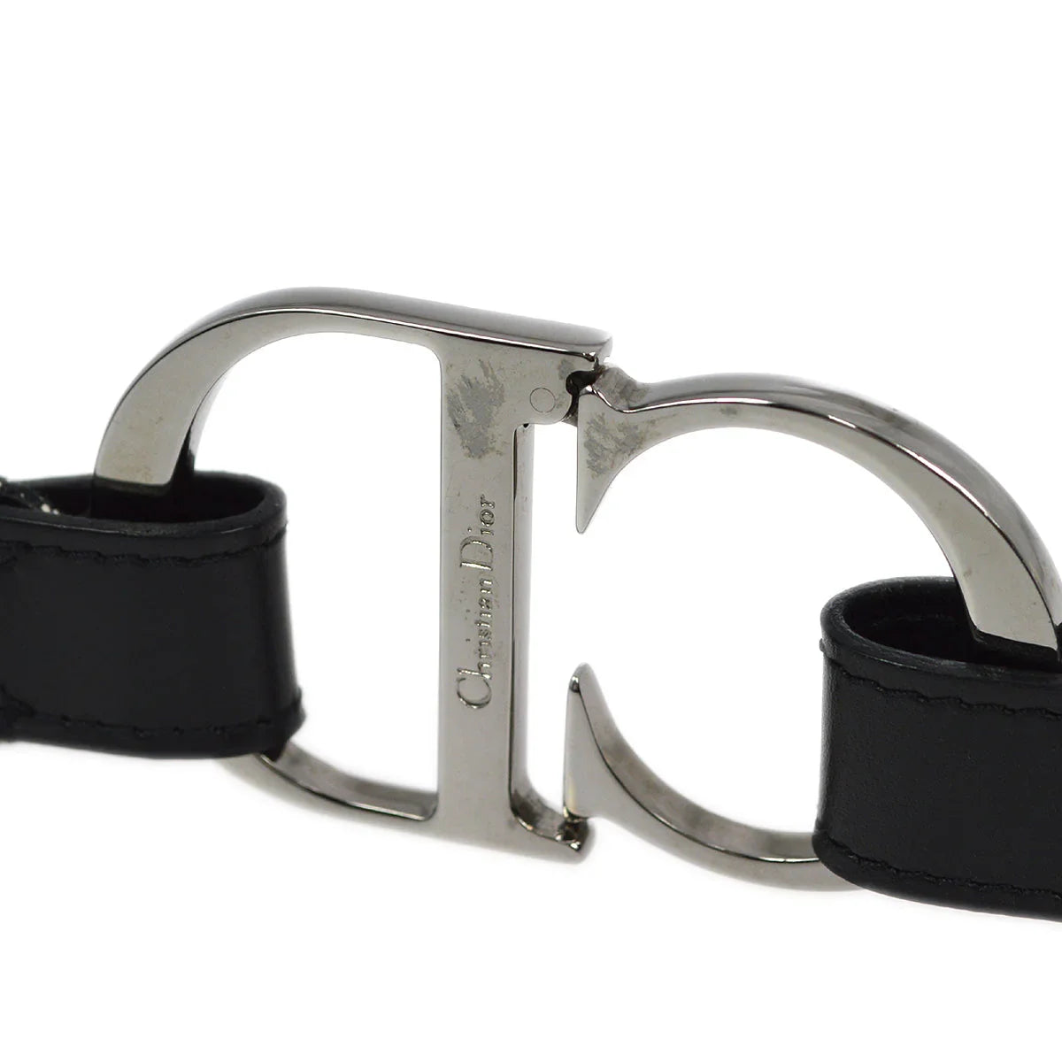 Christian Dior Trotter Belt Black #75 Small Good