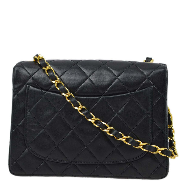 Chanel Black Lambskin Mini Classic Square Flap Shoulder Bag 17 – AMORE ...