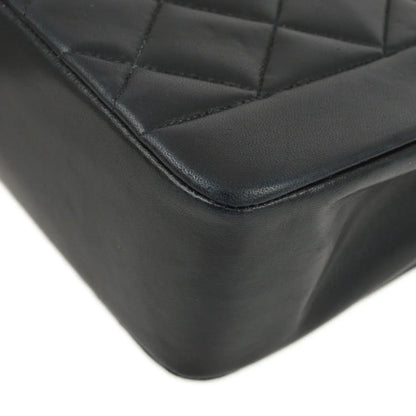 Chanel 1996-1997 Black Lambskin Small Diana Shoulder Bag