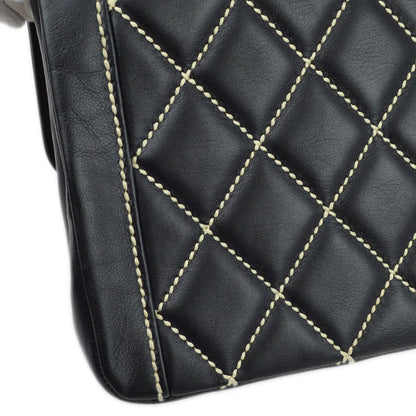 Chanel 2004-2005 Black Calfskin Wild Stitch Handbag
