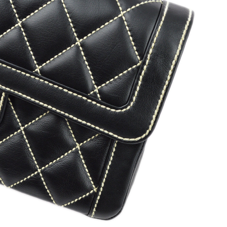 Chanel Black Calfskin Wild Stitch Handbag