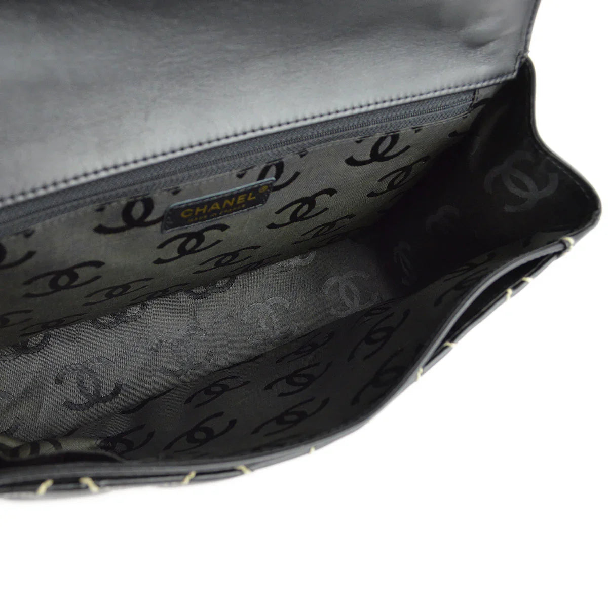 Chanel 2004-2005 Black Calfskin Wild Stitch Handbag