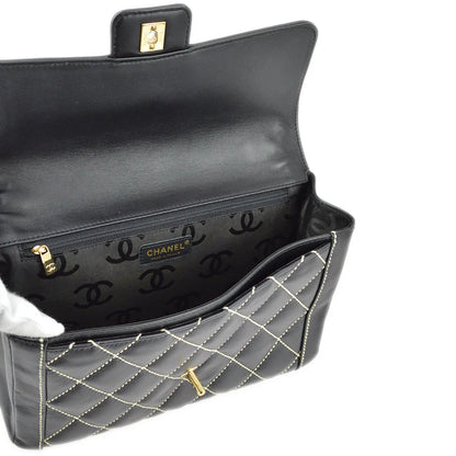 Chanel 2004-2005 Black Calfskin Wild Stitch Handbag