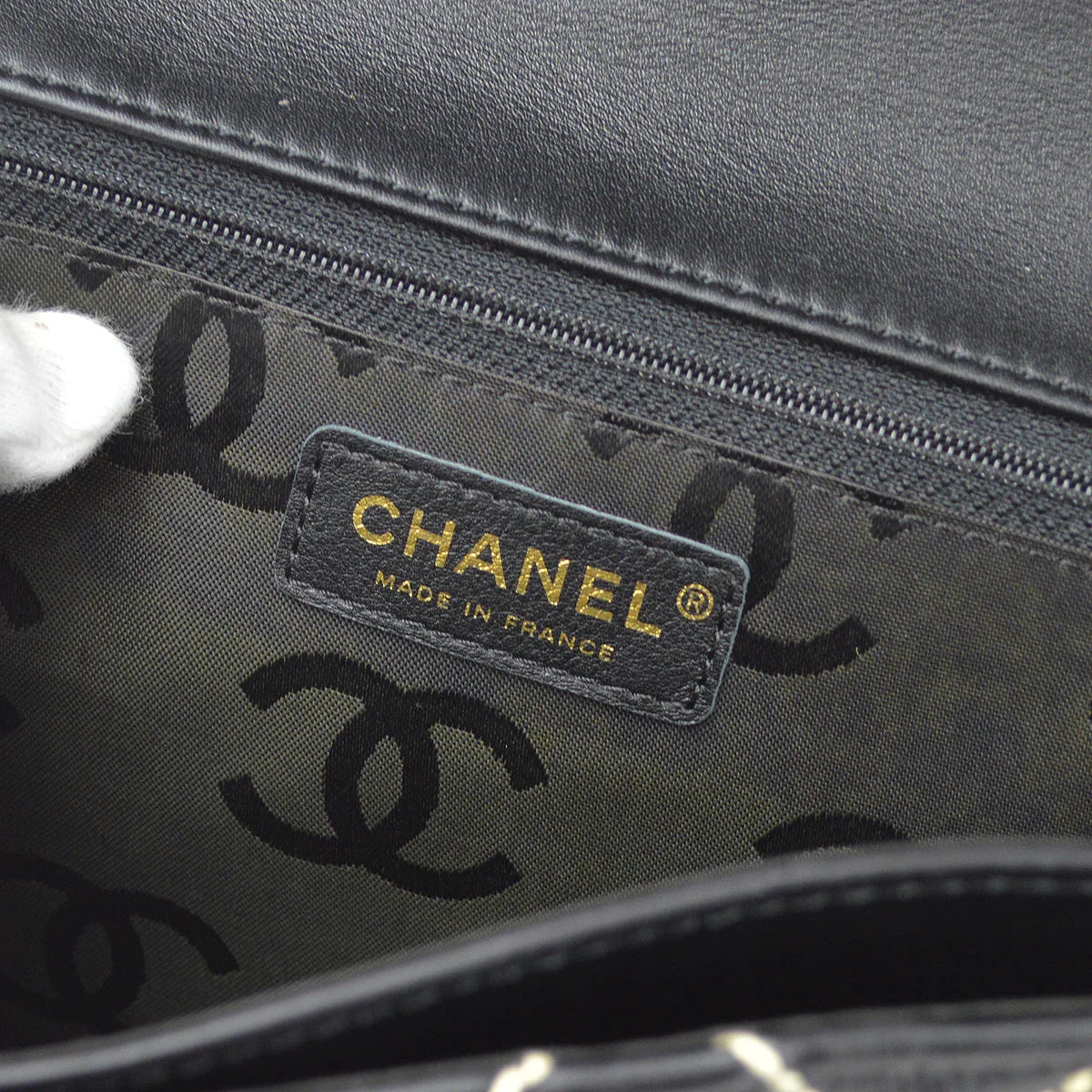 Chanel 2004-2005 Black Calfskin Wild Stitch Handbag