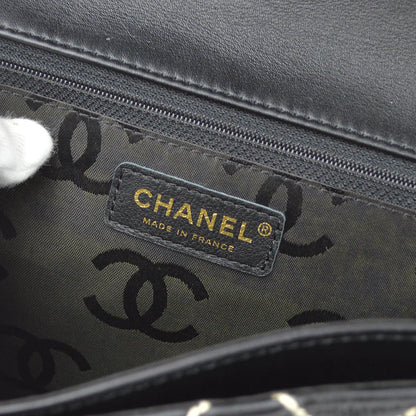 Chanel 2004-2005 Black Calfskin Wild Stitch Handbag