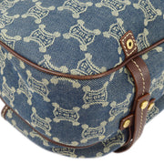 Celine Blue Denim Macadam Shoulder Bag