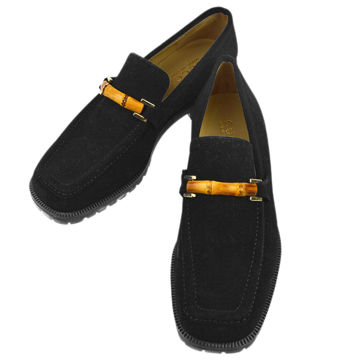 Gucci * Black Bamboo Loafers Shoes #36 1/2 C