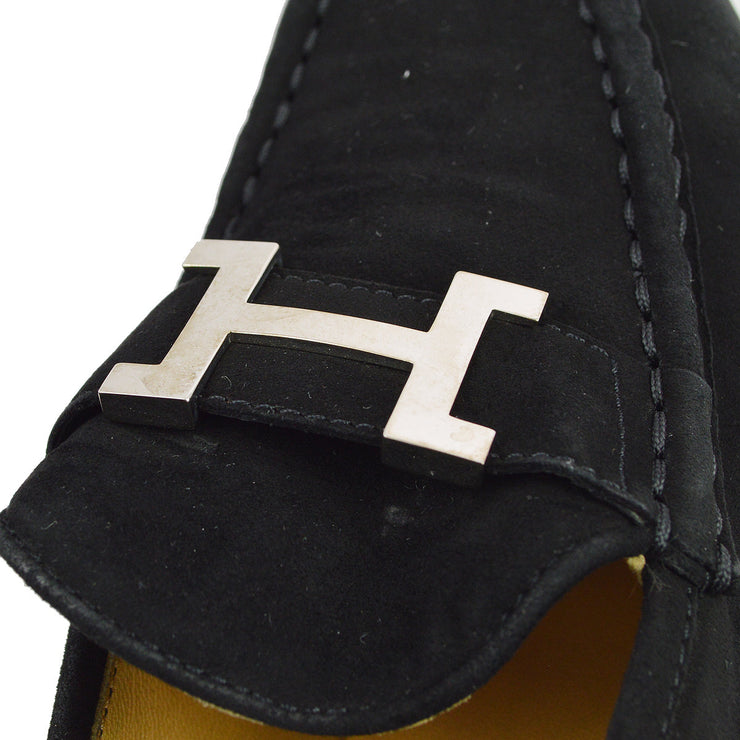 Hermes * Black Constance Loafers Shoes #37