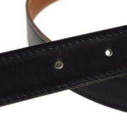Hermes 2002 Black Box Calf Constance Reversible Belt #70 Small Good
