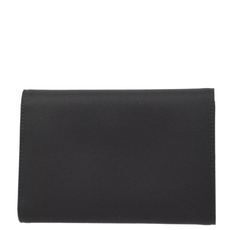 Prada Black Nylon Trifold Wallet