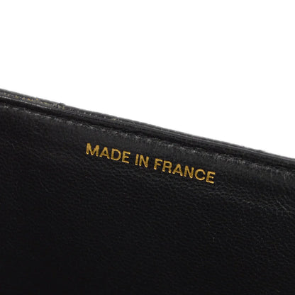Chanel 1991-1994 Black Caviar Straight Flap Shoulder Bag