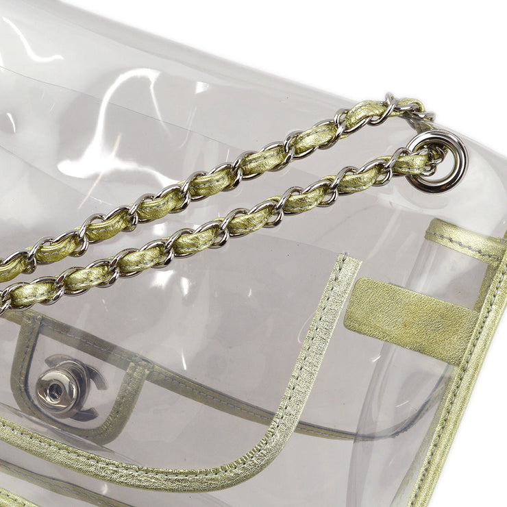 Chanel Clear Vinyl Double Chain Shoulder Bag