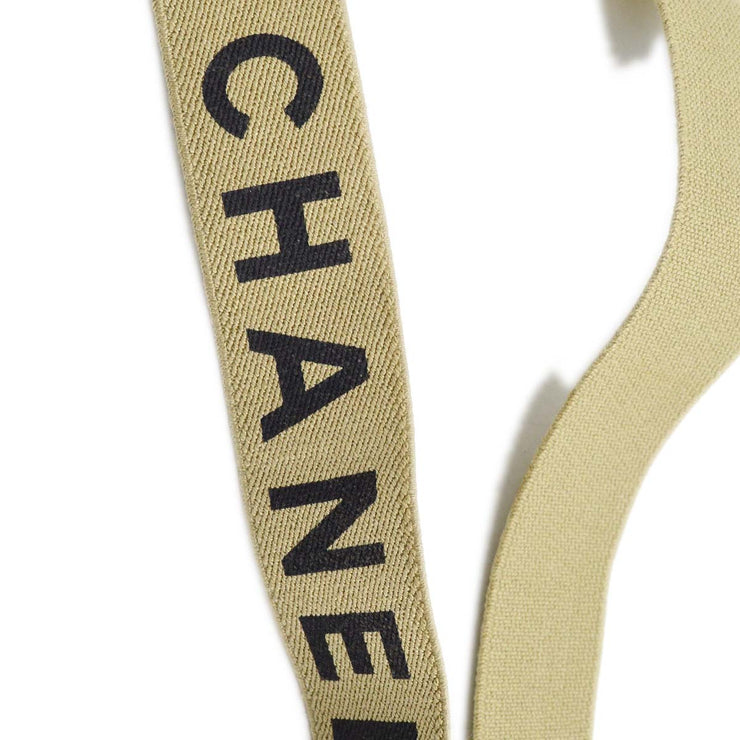 Chanel Beige Suspenders Small Good