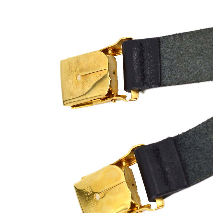 Chanel Black Suspenders Small Good