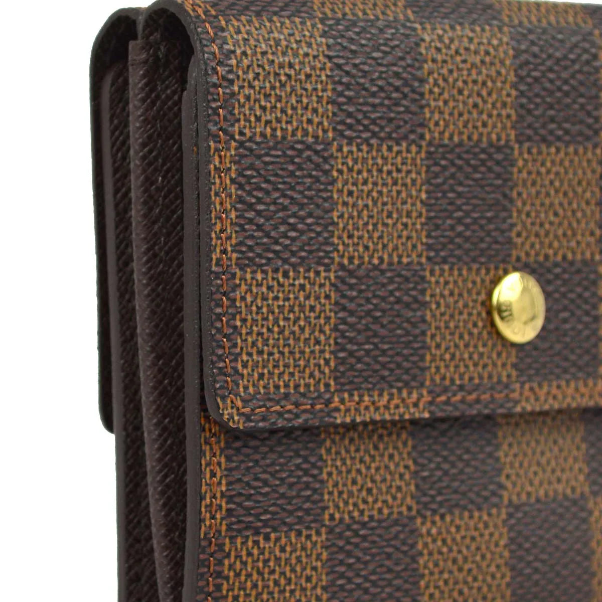 Louis Vuitton 2006 Damier Portefeuille Elise Bifold Wallet N61654