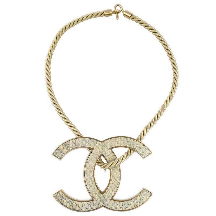 Chanel * Gold CC Pendant Necklace 08P