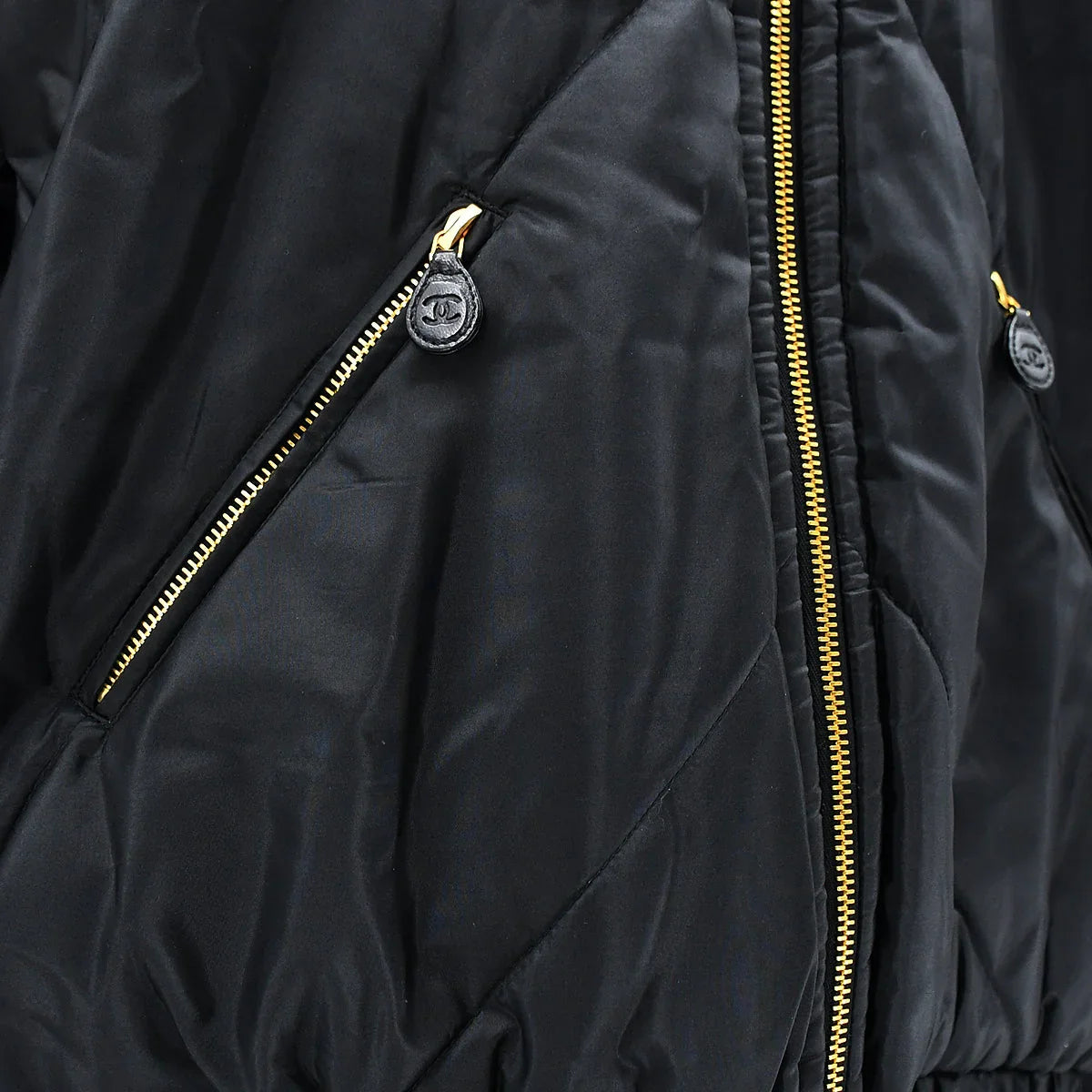 Chanel Zip Up Jacket Black #42