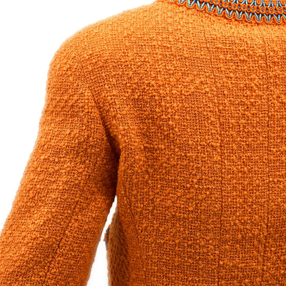 Chanel Collarless Jacket Orange 94P #38