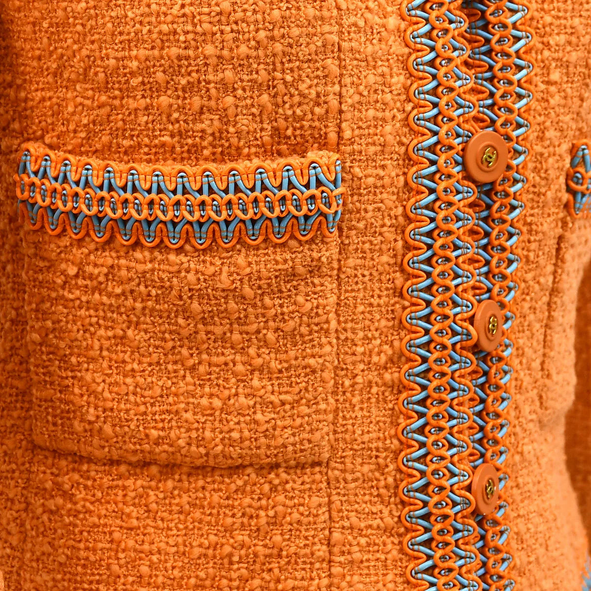 Chanel Collarless Jacket Orange 94P #38