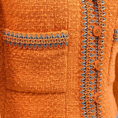 Chanel Collarless Jacket Orange 94P #38