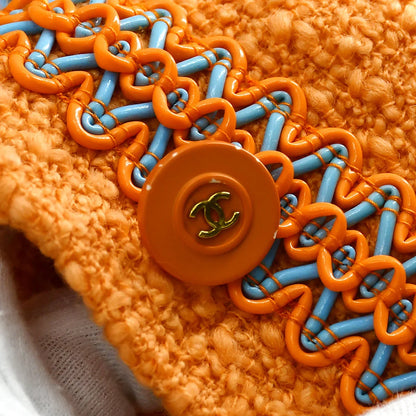 Chanel Collarless Jacket Orange 94P #38