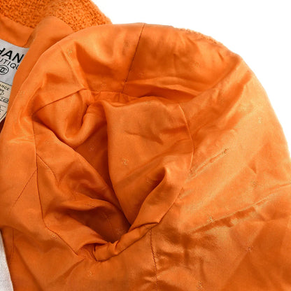 Chanel Collarless Jacket Orange 94P #38
